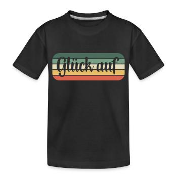 Glück auf Gruß - Kinder Premium Bio T-Shirt - Schwarz - Vorne