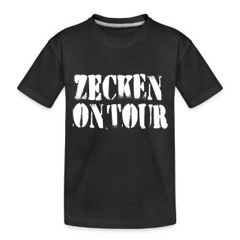 Zecken on tour - Kinder Premium Bio T-Shirt - Schwarz - Vorne