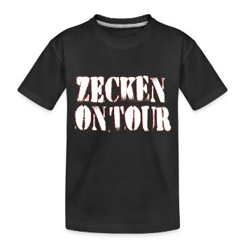 Zecken on Tour - Kinder Premium Bio T-Shirt - Schwarz - Vorne