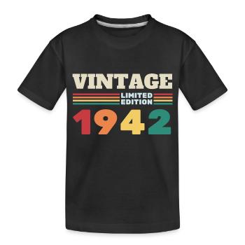 Vintage Limitierte Auflage 1942 - Kinder Premium Bio T-Shirt - Schwarz - Vorne