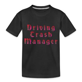 Modern garbage collection - Kids' Premium Organic T-Shirt - black - Front