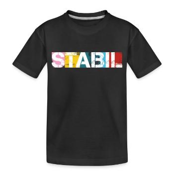 Stabil - Kinder Premium Bio T-Shirt - Schwarz - Vorne