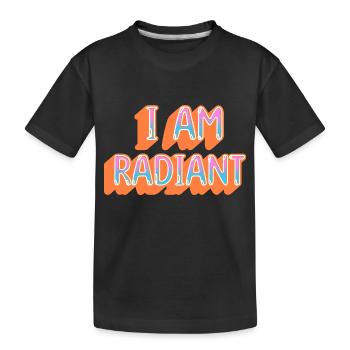 Ich bin strahlend - Kinder Premium Bio T-Shirt - Schwarz - Vorne