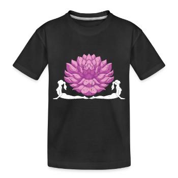 Lotus Blossom Zen Yogi Bouddhiste Cadeau Yoga - T-shirt bio Premium Enfant - noir - Devant