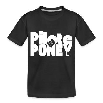 Pilote de Poney - T-shirt bio Premium Enfant - noir - Devant