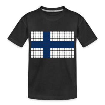 Finnland Flagge - Kinder Premium Bio T-Shirt - Schwarz - Vorne