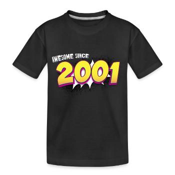Rétro 22e anniversaire dans le style Pop Art Comic Book - T-shirt bio Premium Enfant - noir - Devant