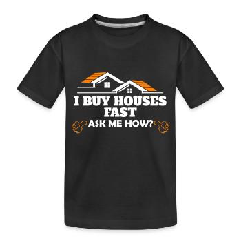 J’achète des maisons rapidement Agent d’investissement immobilier - T-shirt bio Premium Enfant - noir - Devant