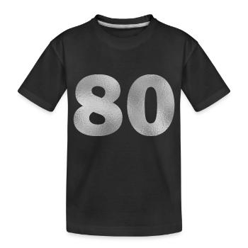 Geburtstag 80 Jahre - Kinder Premium Bio T-Shirt - Schwarz - Vorne