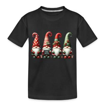 Des gnomes festifs avec « Joyeux Noël » - T-shirt bio Premium Enfant - noir - Devant