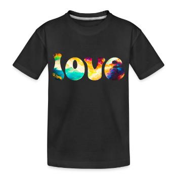 love - Kinder Premium Bio T-Shirt - Schwarz - Vorne