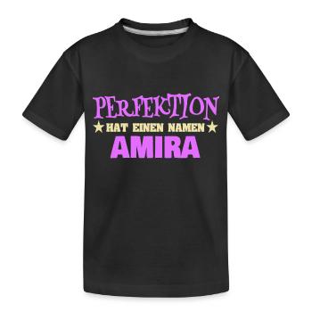 Nom de femme Amira - T-shirt bio Premium Enfant - noir - Devant