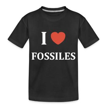 I love Fossiles - T-shirt bio Premium Enfant - noir - Devant