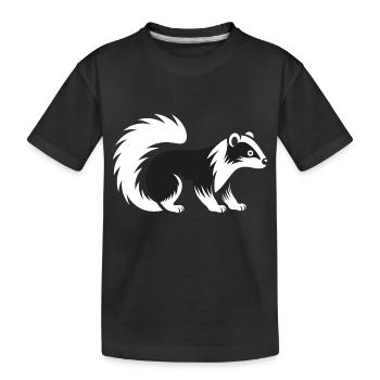 Stinktier - Kinder Premium Bio T-Shirt - Schwarz - Vorne