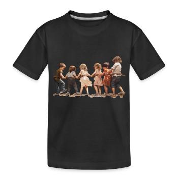 Tug-of-war, child's play from times gone by? - Kids' Premium Organic T-Shirt - black - Front
