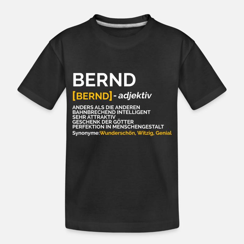 Bernd - Kinder Premium Bio T-Shirt - Schwarz