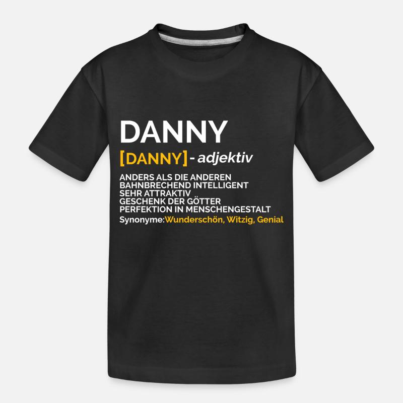 Danny - Kinder Premium Bio T-Shirt - Schwarz