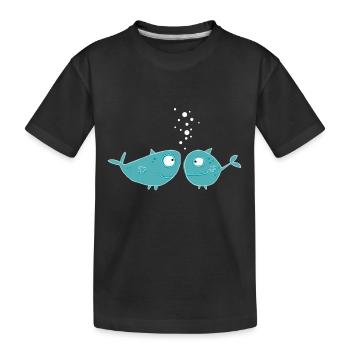 Pisces - Kids' Premium Organic T-Shirt - black - Front