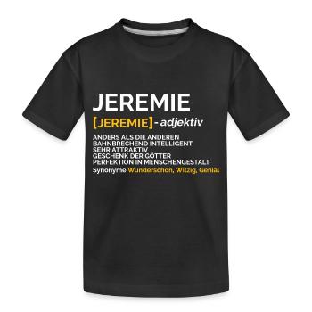 Jeremie - Kinder Premium Bio T-Shirt - Schwarz - Vorne