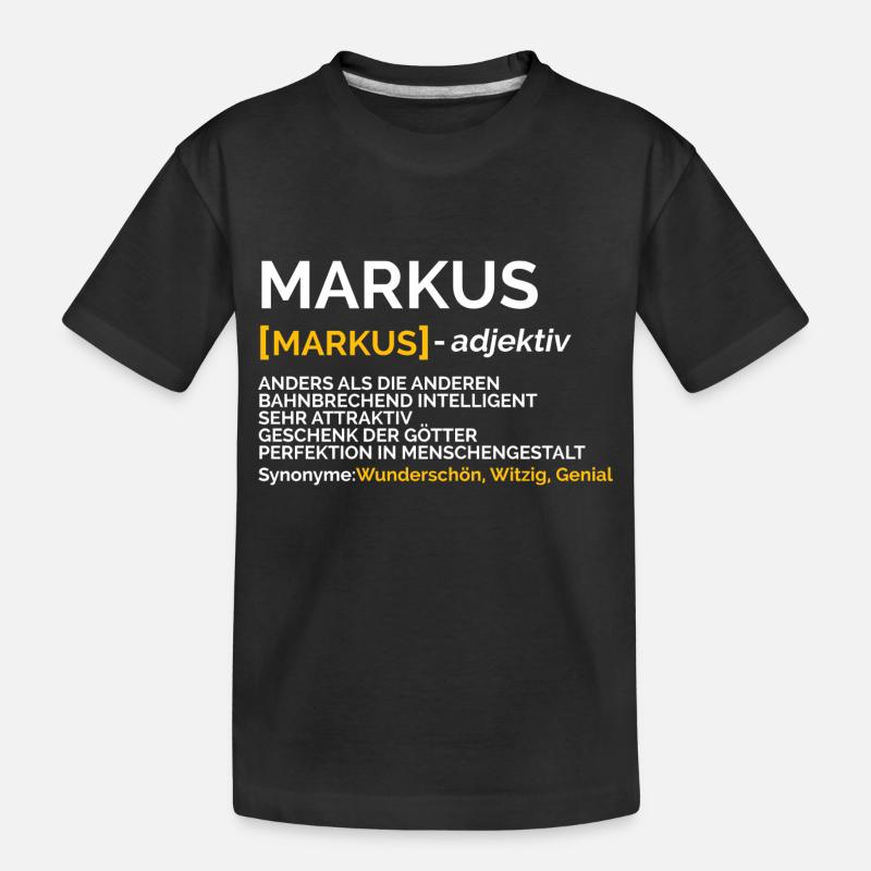 Markus - Kinder Premium Bio T-Shirt - Schwarz
