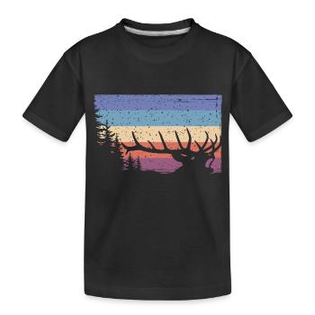 Cerf - T-shirt bio Premium Enfant - noir - Devant