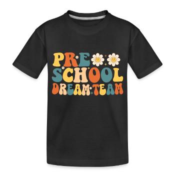 Vorschul-Dreamteam - Kinder Premium Bio T-Shirt - Schwarz - Vorne