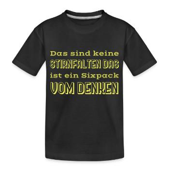 witzige sprüche - Kinder Premium Bio T-Shirt - Schwarz - Vorne