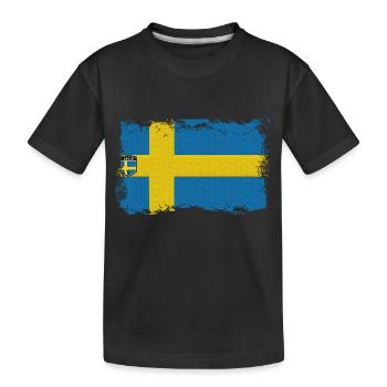 Suède Suède Scandinavie Nordique Viking Europe - T-shirt bio Premium Enfant - noir - Devant