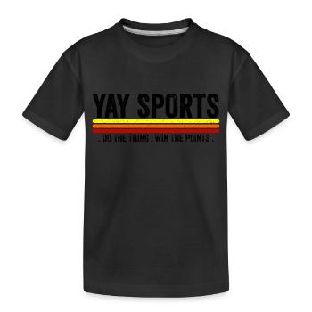 Allez faire du sport ! Sports drôles - T-shirt bio Premium Enfant - noir - Devant