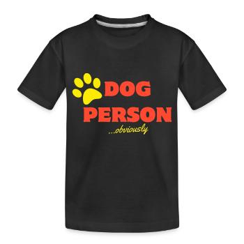 Chien Personne - T-shirt bio Premium Enfant - noir - Devant