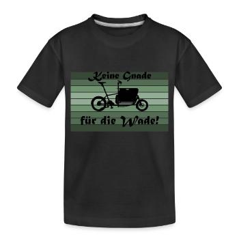 Keine Gnade für die Wade; Muli, Lastenfahrrad - Kinder Premium Bio T-Shirt - Schwarz - Vorne