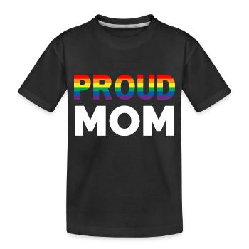 Proud Mom Rainbow - Kids' Premium Organic T-Shirt - black - Front
