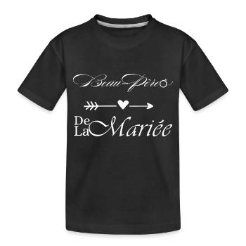 Schwiegervater der Braut - Kinder Premium Bio T-Shirt - Schwarz - Vorne
