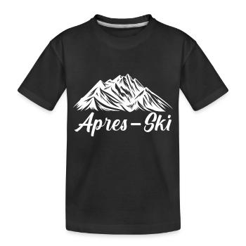 Ski fahren Ski Motiv für Schi Fahrer Schifahrer - Kinder Premium Bio T-Shirt - Schwarz - Vorne
