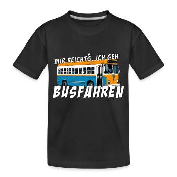 J’en ai assez, je vais prendre le bus - T-shirt bio Premium Enfant - noir - Devant