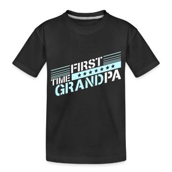 Première fois grand-père Meilleur grand-père Grand-père Amour Grand-père - T-shirt bio Premium Enfant - noir - Devant
