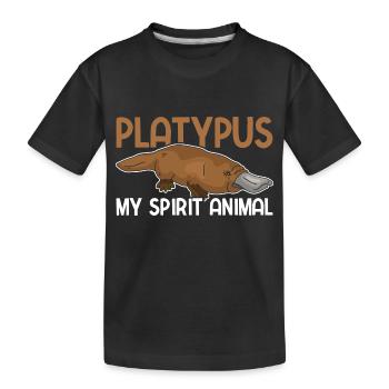 Platypus - Kids' Premium Organic T-Shirt - black - Front