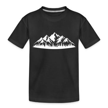 Montagnes avec des arbres Vecteur - T-shirt bio Premium Enfant - noir - Devant