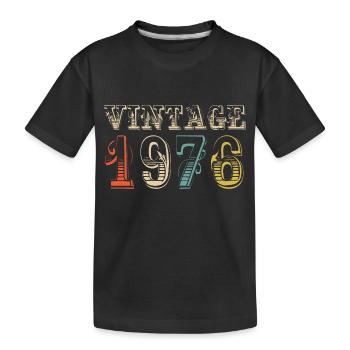 Jahrgang 1976 - 48. Geburtstag - 48 Jahre alt - Kinder Premium Bio T-Shirt - Schwarz - Vorne