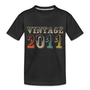 Vintage 2011- 13 rd birthday - 13 ans - T-shirt bio Premium Enfant - noir - Devant