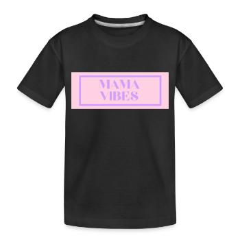 mama vibes - Kinder Premium Bio T-Shirt - Schwarz - Vorne