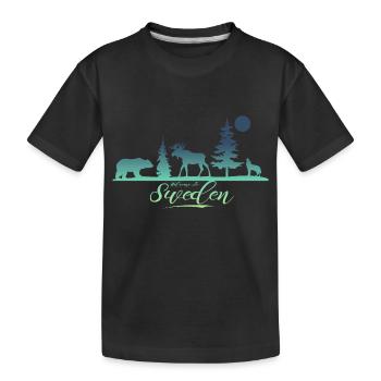 Suède Suède Viking Nordique Scandinavie Solstice d’été - T-shirt bio Premium Enfant - noir - Devant
