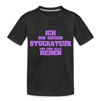 Profession plâtrier - T-shirt bio Premium Enfant - noir - Devant