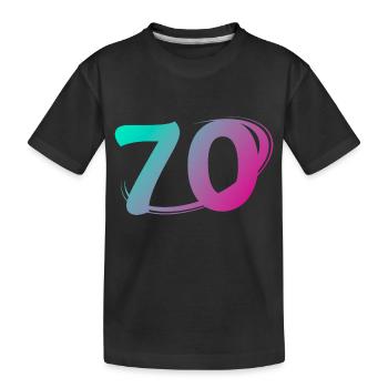 Nummer 70 mehrfarbig - Kinder Premium Bio T-Shirt - Schwarz - Vorne