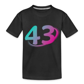 Nummer 43 mehrfarbig - Kinder Premium Bio T-Shirt - Schwarz - Vorne