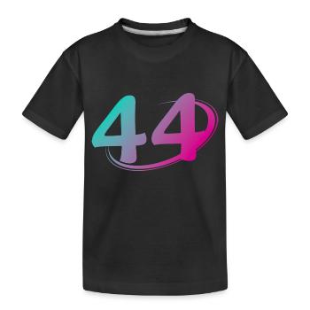 Nummer 44 mehrfarbig - Kinder Premium Bio T-Shirt - Schwarz - Vorne