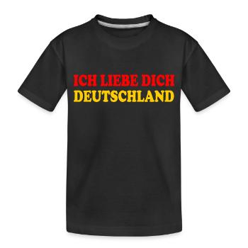 ich liebe dich deutschland - Kinder Premium Bio T-Shirt - Schwarz - Vorne