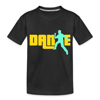 Danse Texte Dancing Homme Silhouette Musique de fête - T-shirt bio Premium Enfant - noir - Devant