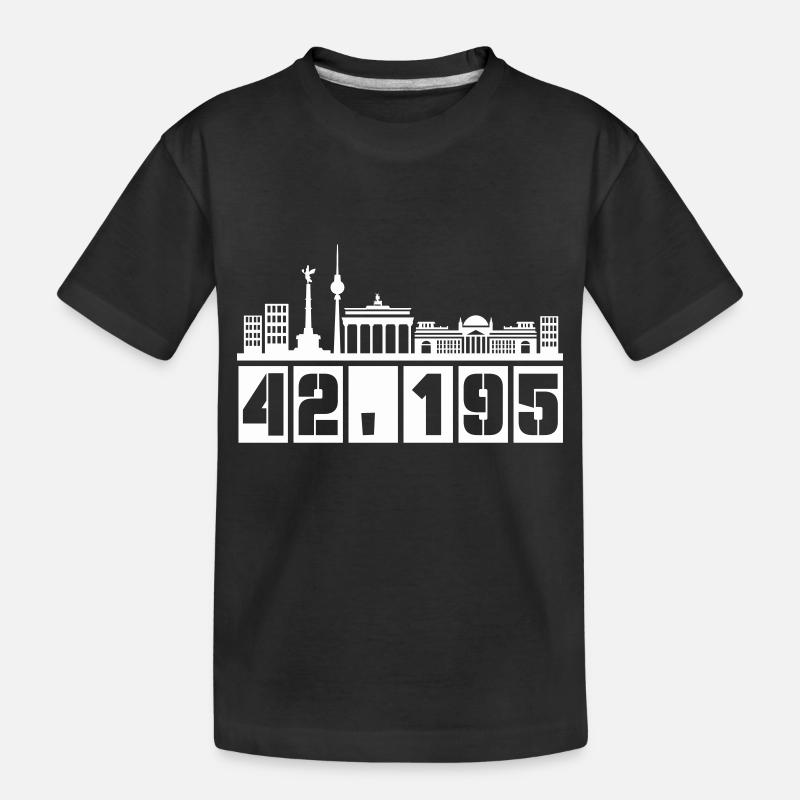 berlin skyline marathon 1 - Kinder Premium Bio T-Shirt - Schwarz