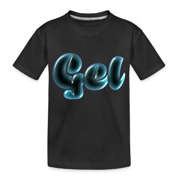 Gel-Text-Effekt - Kinder Premium Bio T-Shirt - Schwarz - Vorne
